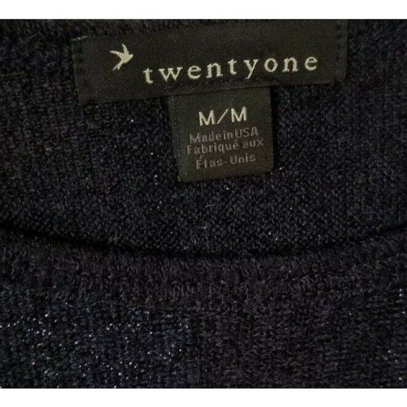 Forever 21 Sweater, Junior's Size M, Women's Medium, Blue and Silver - Picture 4 of 4